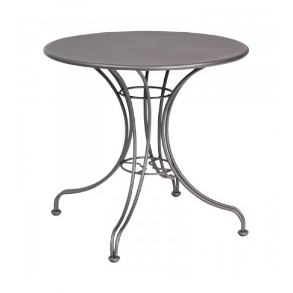 13l4rd30 30 Round Solid Top Wrought Iron Commercial Restaurant Dining Cafe Table Ornate Base